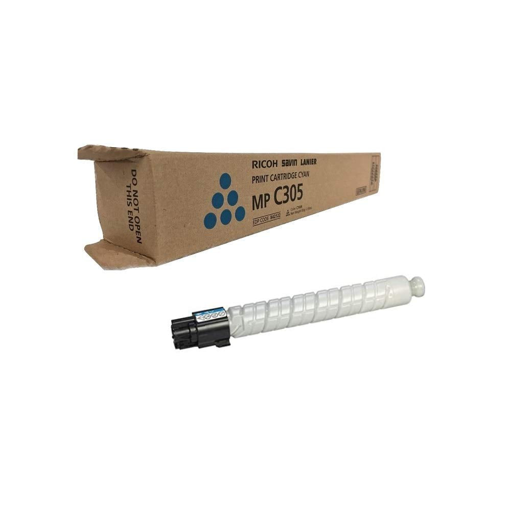Ricoh 842122 Cyan Toner Cartridge. MPC305. Yield: 4,000 pgs. Same as 841591.