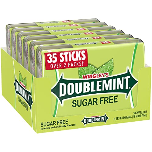 Wrigley's Doublemint Mint Gum 35 Sticks 4.7oz 6-Pack
