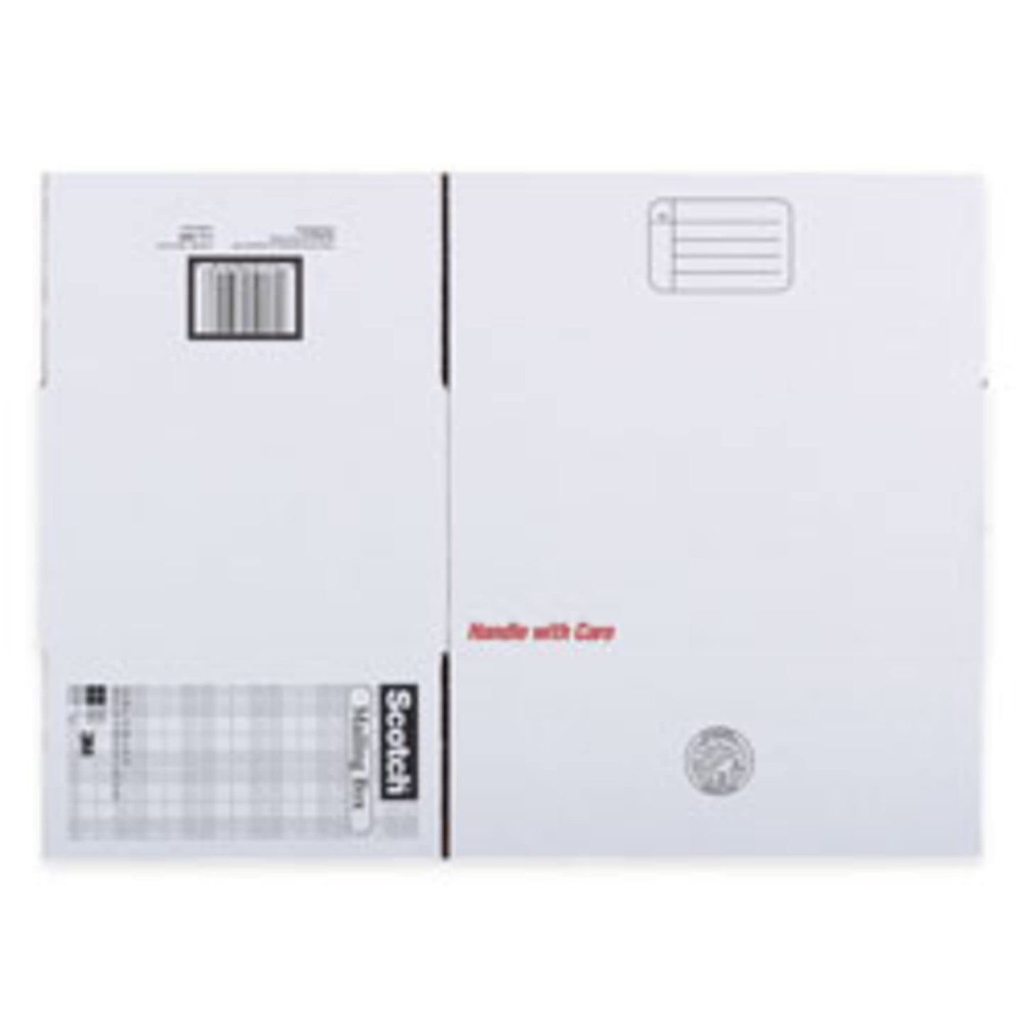3M Scotch Mailing Box-Mailing Box, Size E,Labels Included,16"x12"x8",White