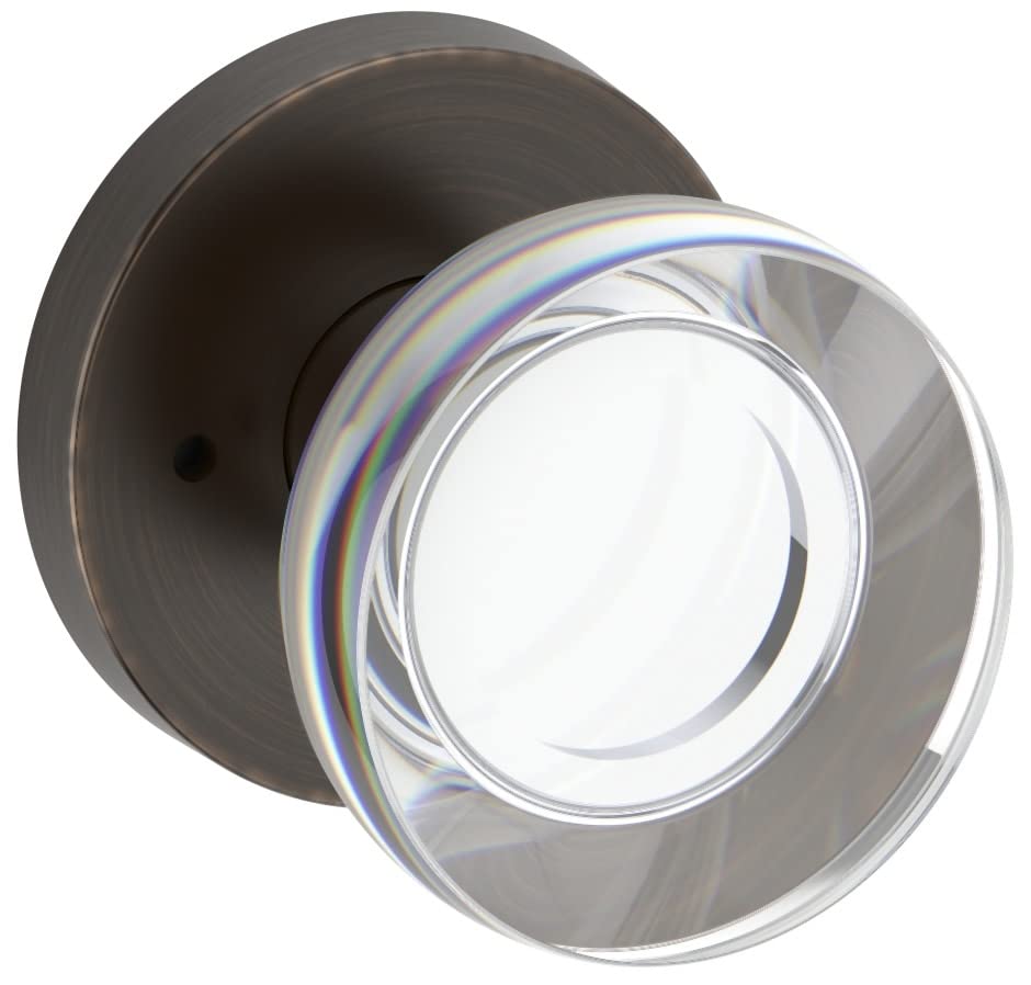 Baldwin PVCCYCRR112 Crystal Privacy Door Knob Set