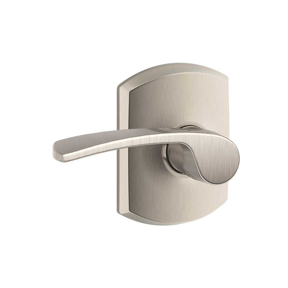 Schlage F10MER619GRW Merano Passage Door Lock Satin Nickel