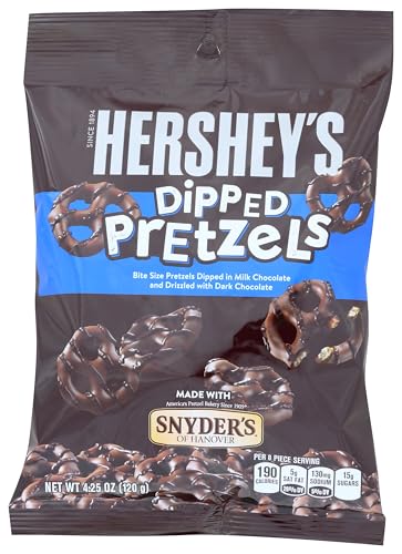 Hershey's Milk Chocolate Dipped Pretzels Peg Bag 4.25oz