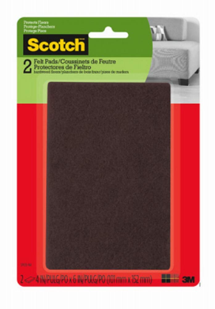 Scotch SP830-NA Felt Pads 4x6 Inch Brown