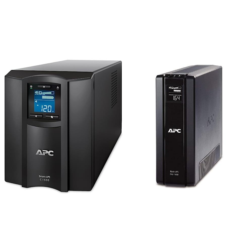 APC 1500VA Smart UPS with SmartConnect, SMC1500C Sinewave UPS Battery Backup, AVR, 120V, Line Interactive Uninterruptible Power Supply