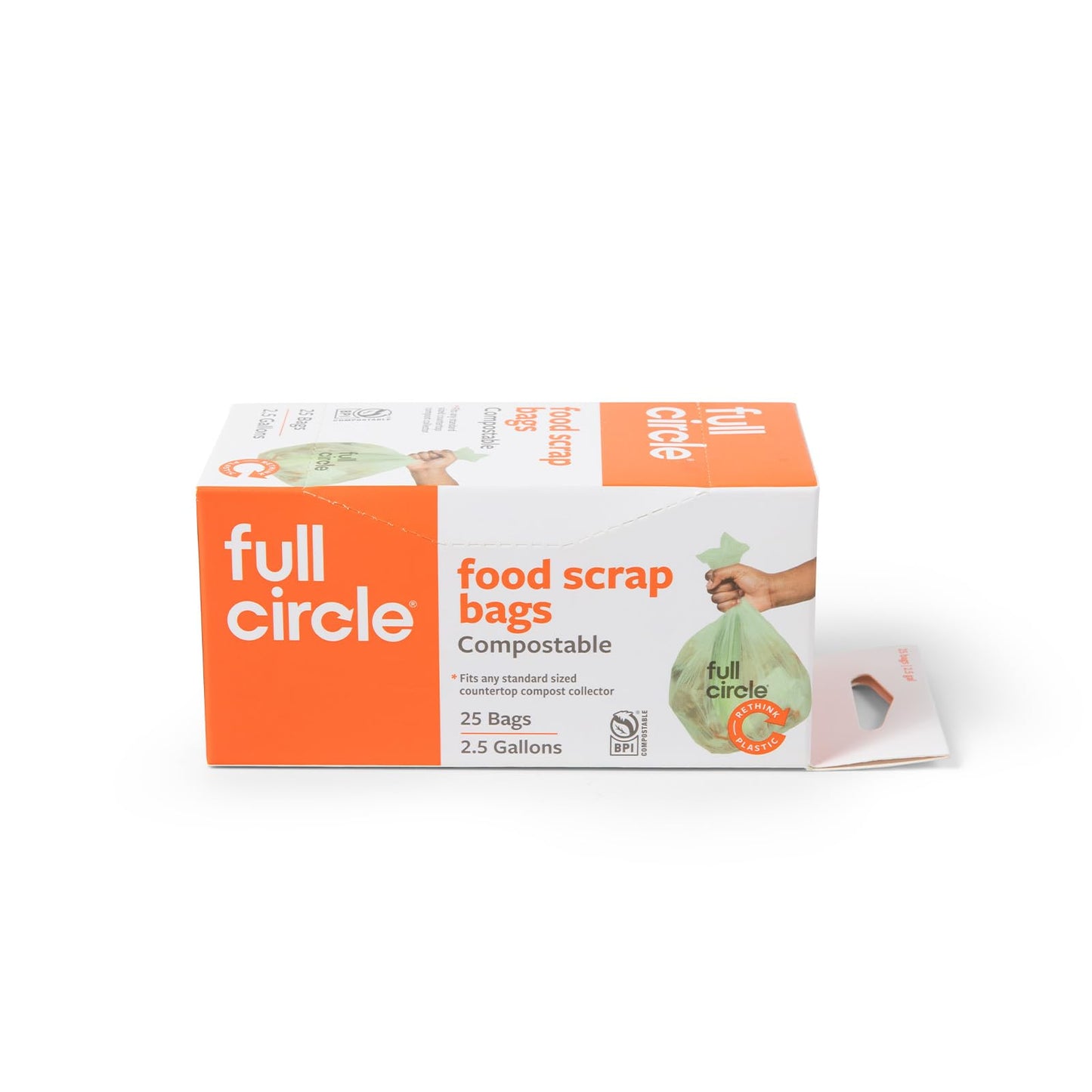 Full Circle Fresh Air Biodegradable Compost Bags, 2.5 Gallon / 25 Count, Original Scent