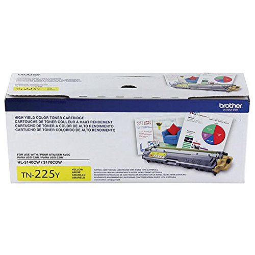 Brother TN225Y Yellow Original Toner High Yield (2,200 Yield)