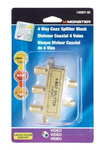 Monster 4-Way Coax Splitter