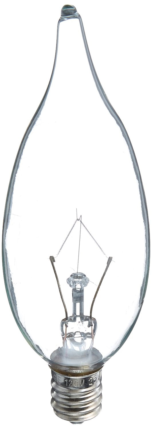 GE BULB INCAN CA10 CRYS CLEAR