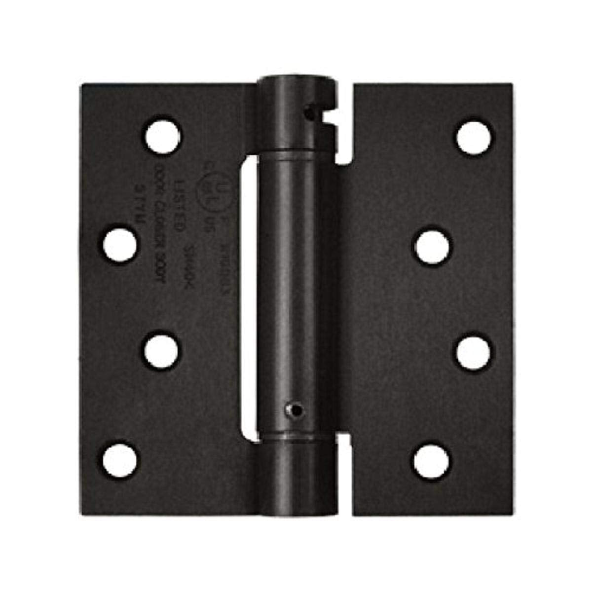 Deltana DSH44U10B 4" x 4" Spring Hinge Oil-Rubbed Bronze