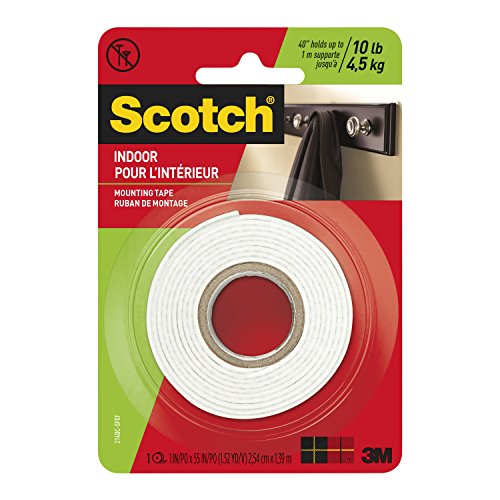 Scotch 214/DC Double Coated Indoor Mounting Tape, White