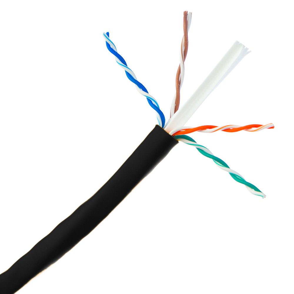 CableWholesale Cat6a Black Copper Ethernet Cable 1000ft