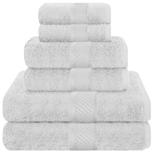 Taktick 6-Piece Cotton Towel Set, White