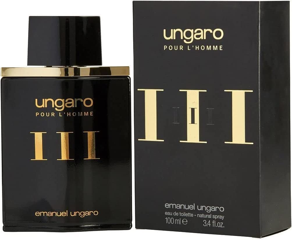 Emanuel Ungaro Pour L'Homme III Eau De Toilette Cologne Spray for Men, 3.4 Fl Oz