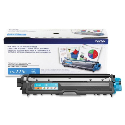 Brother Genuine High Yield Toner Cartridge, TN225C, Replacement Cyan Toner, Page Yield Up To 2,200 Pages, Amazon Dash Replenishment Cartridge, TN225