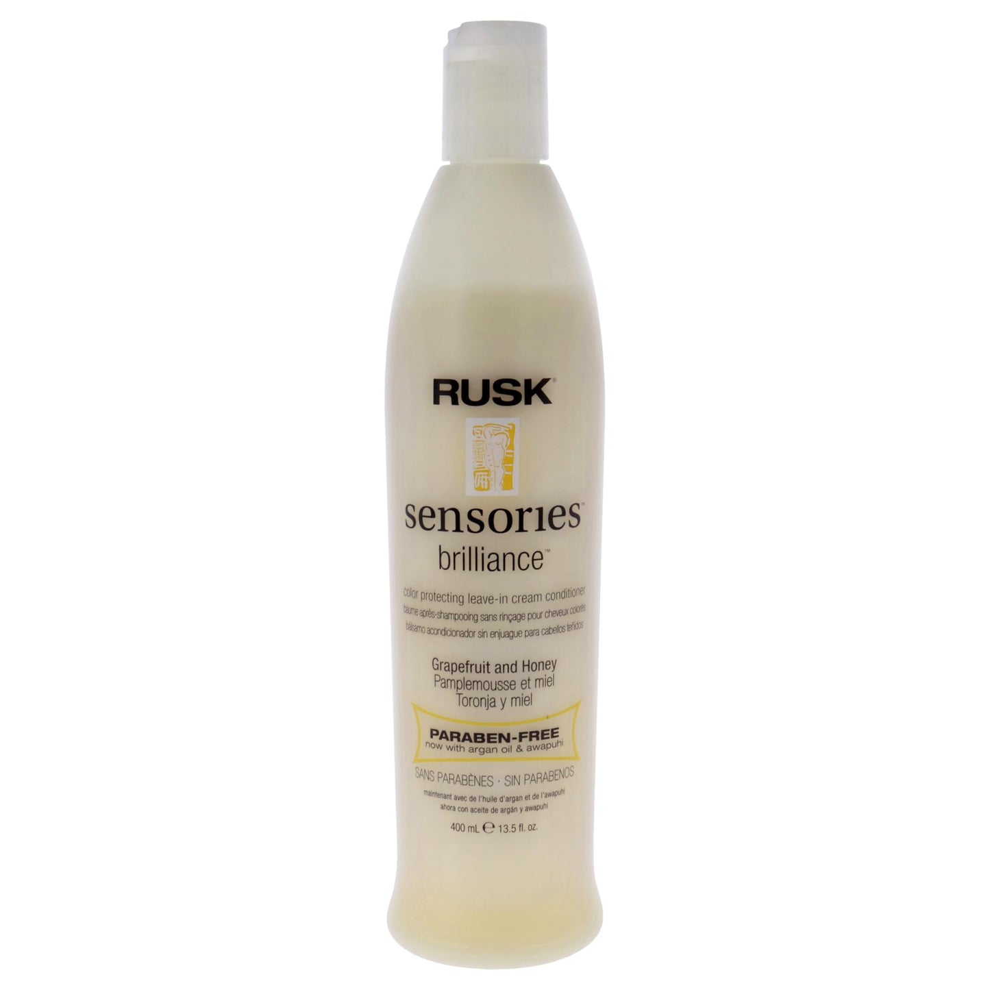 Rusk Sensories Brilliance Grapefruit and Honey Color Protecting Leave-In Cream Conditioner - 400ml/13.5oz