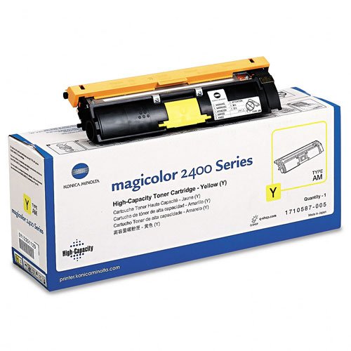 Konica-Minolta 1710587005 Yellow High-Yield Toner Cartridge for Magicolor 2400