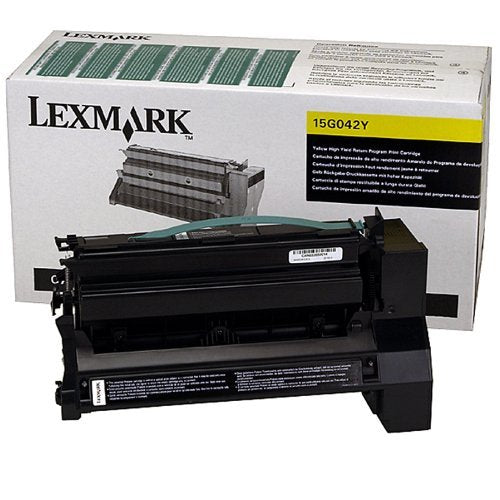 Lexmark 15G042Y High-Yield Yellow Toner Cartridge