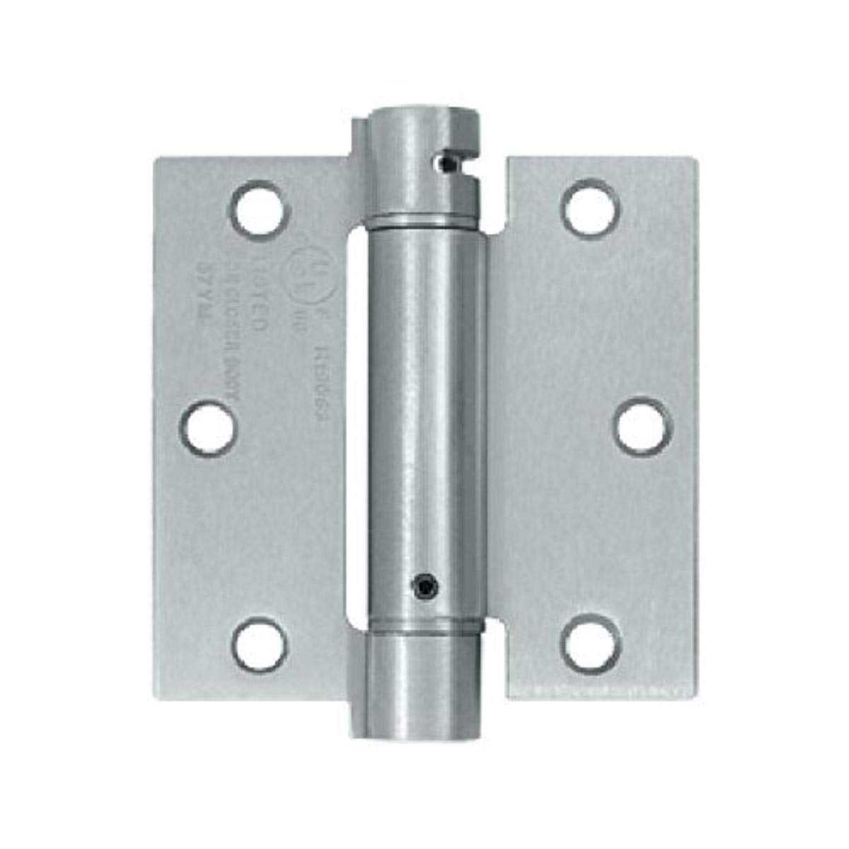 Deltana Spring Hinge Satin Chrome 3.5" x 3.5"