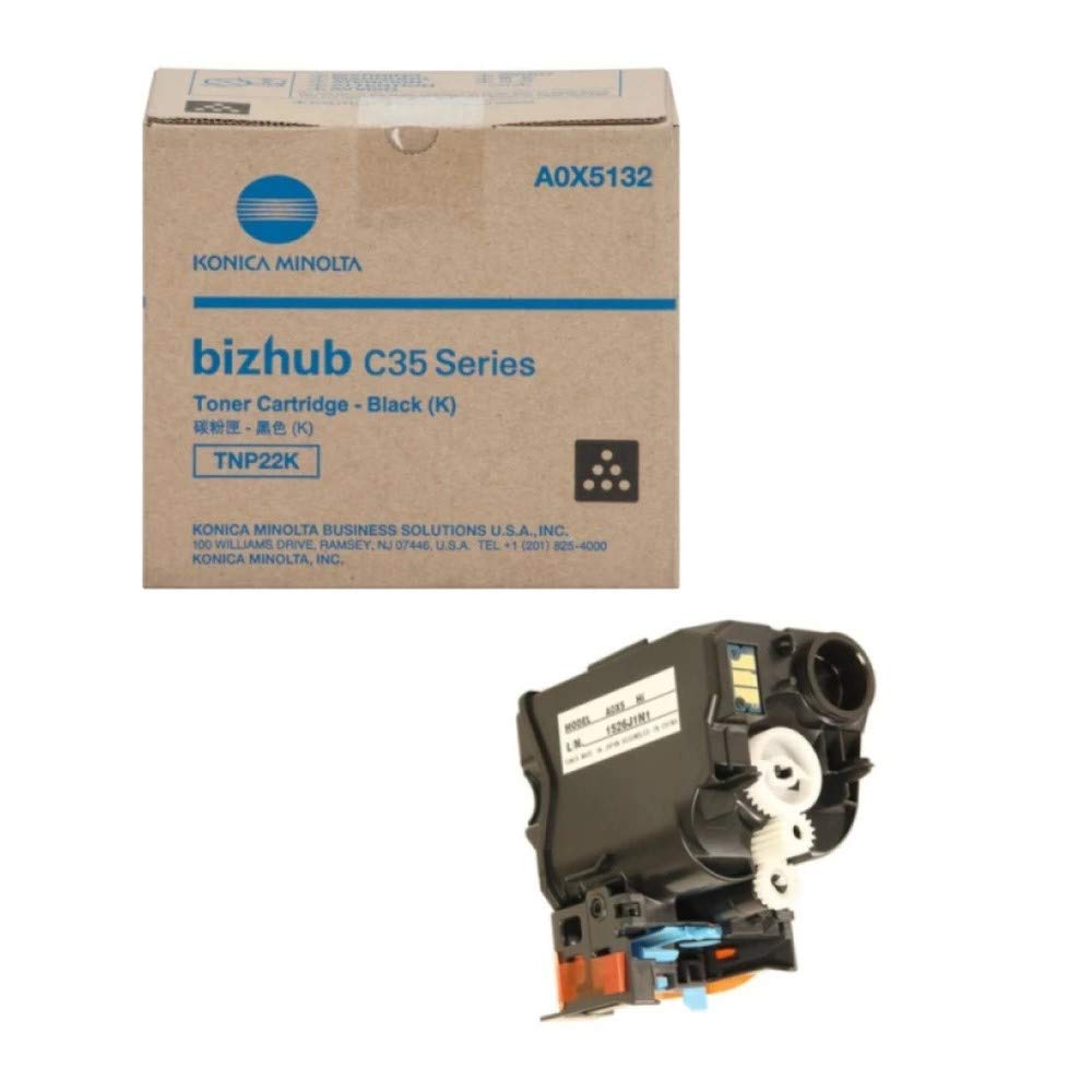Konica Minolta Genuine OEM A0X5132 (TNP22K) Black Toner Cartridge (5.2K YLD)
