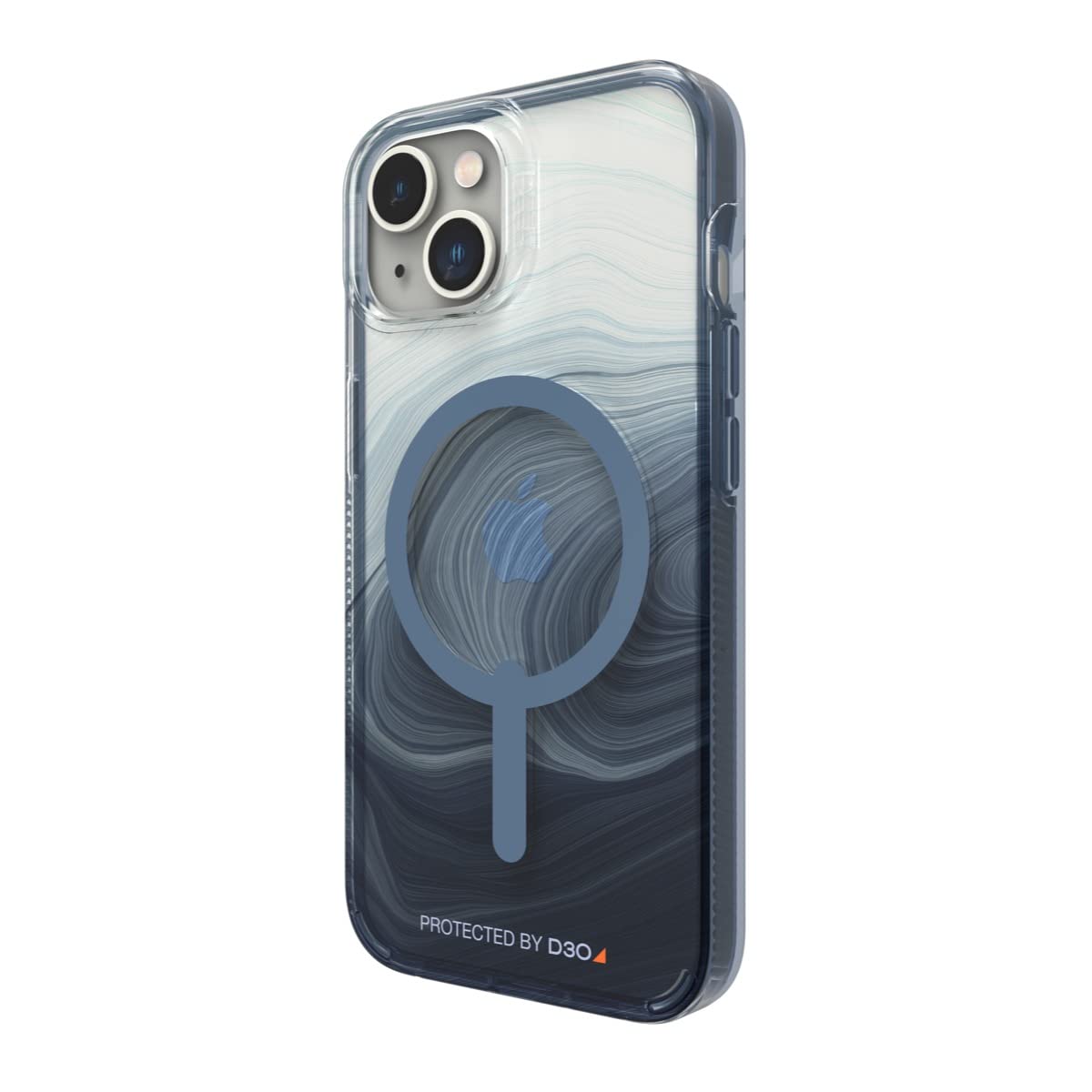 ZAGG Gear4 Milan Snap Case Apple iPhone 14 Plus, D3O Drop Protection Up to (13ft¦4m), Wireless Charging Compatible, Reinforced Top, Bottom & Edges - Blue Swirl