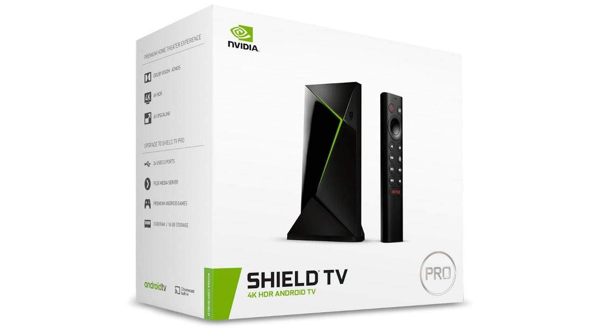 NVIDIA Shield Android TV Pro | 4K HDR Streaming Media Player High Performance, Dolby Vision, 3GB RAM, 2X USB, Works with Alexa, Model:945-12897-2500-101