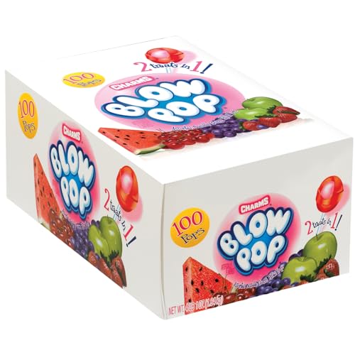 Charms Blow Pop Lollipops Assorted 100 Count 4lb 1oz