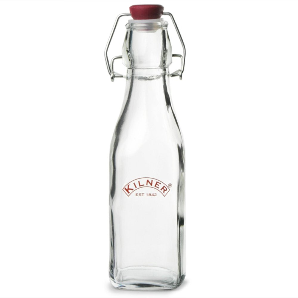 Kilner Swing Top Square Glass Bottle 8.25oz
