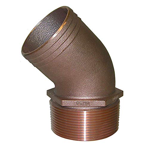GROCO 1" NPT Bronze 45° Pipe to 1" Hose Fitting