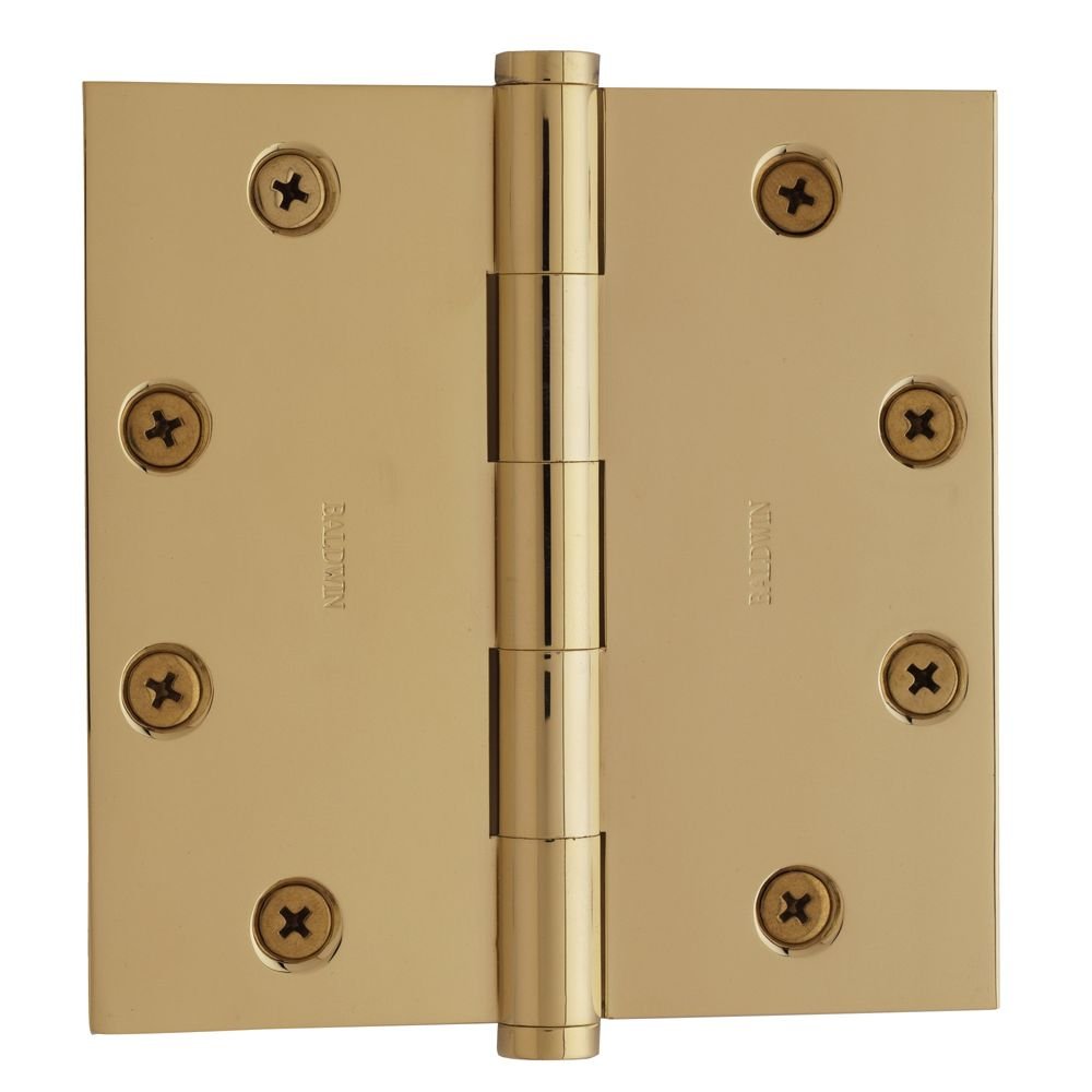 Baldwin 1045003I Square Mortise Hinge, Lifetime Brass