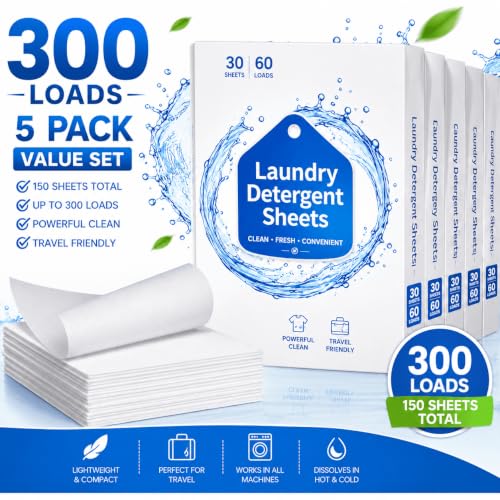 Laundry Detergent Sheets 5 Pack 150 Sheets