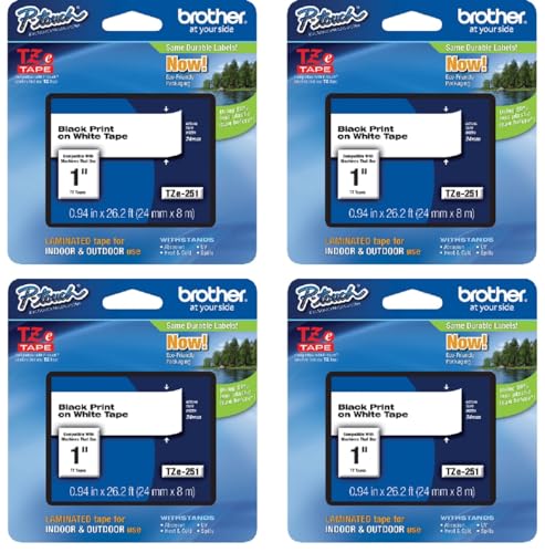 Brother P-Touch TZe-251 4-Pack 24mm Tape