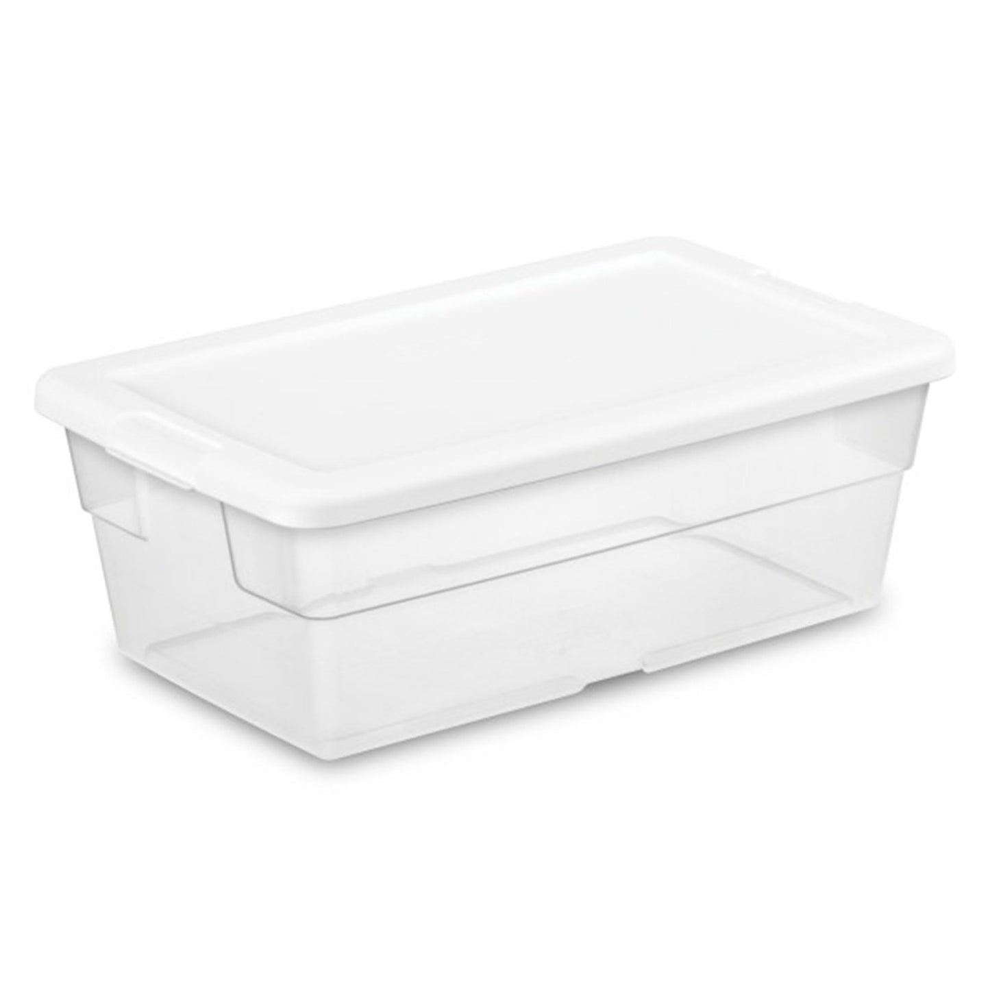 Sterilite 24-Pack 6 Quart Storage Boxes, Stackable Clear Plastic Bins with Snap-On Lids - Heavy-Duty Organizing Containers for Closet, Bathroom, and Office