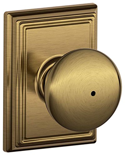Schlage Plymouth Privacy Knobset Addison Rose F40PLY609ADD