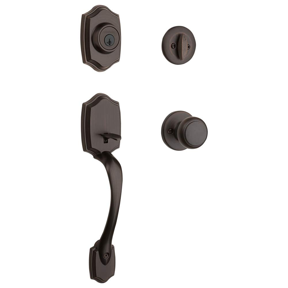 Kwikset Belleview Entry Handleset Venetian Bronze