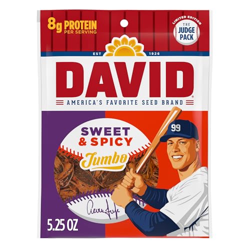 DAVID Aaron Judge Sweet & Spicy Jumbo Sunflower Seeds 5.25 oz 12-Pack