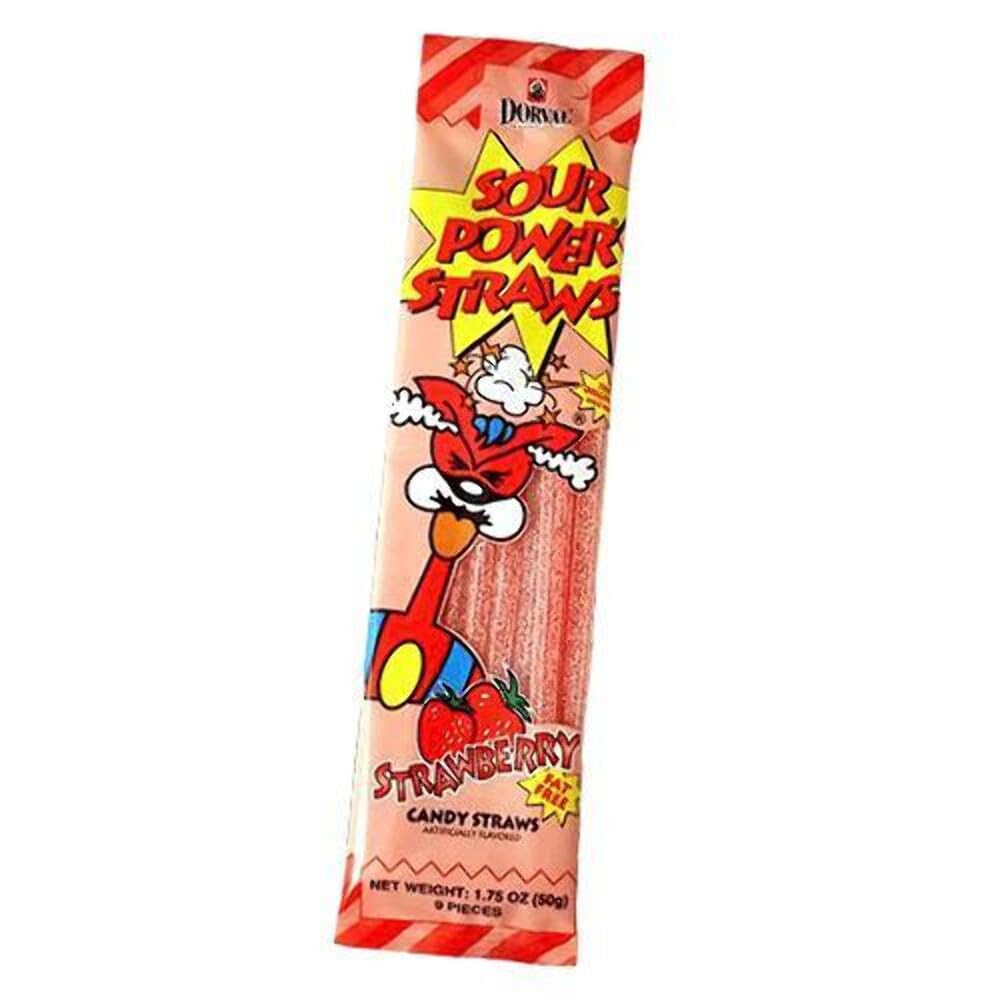 Sour Power Strawberry Straws