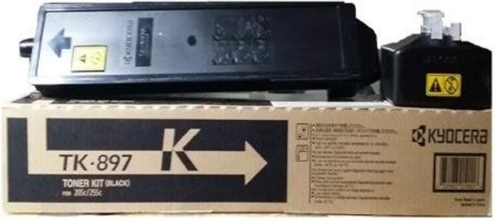 Kyocera 1T02K00US0 Model TK-897K Black Toner Cartridge, Compatible with FS-C8025MFP, FS-C8520MFP, FS-C8525MFP, TASKalfa 205c, 255 and 255c Multifunctional Color Printers