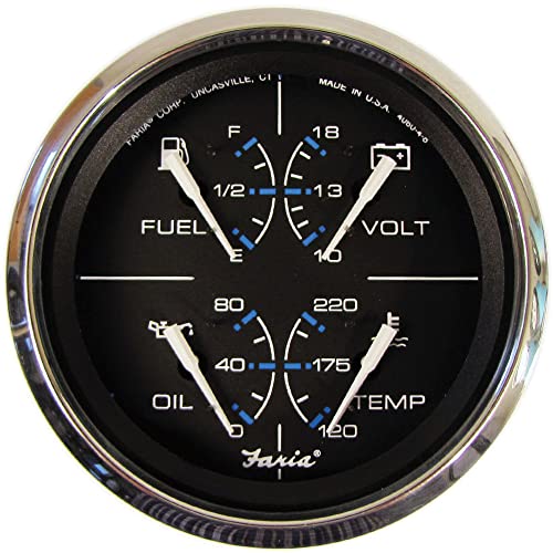 Faria 33751 Chesapeake Multifunction Gauge 4" Black