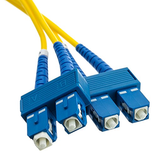 CableWholesale SC to SC OS2 Duplex Fiber Patch Cord 2m