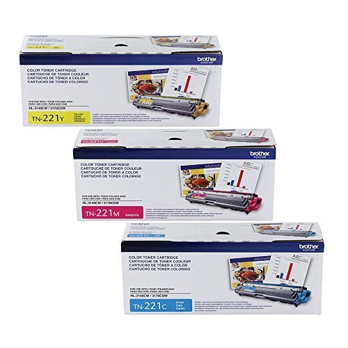 Brother TN221C/M/Y Color Laser Toner Cartridge Set