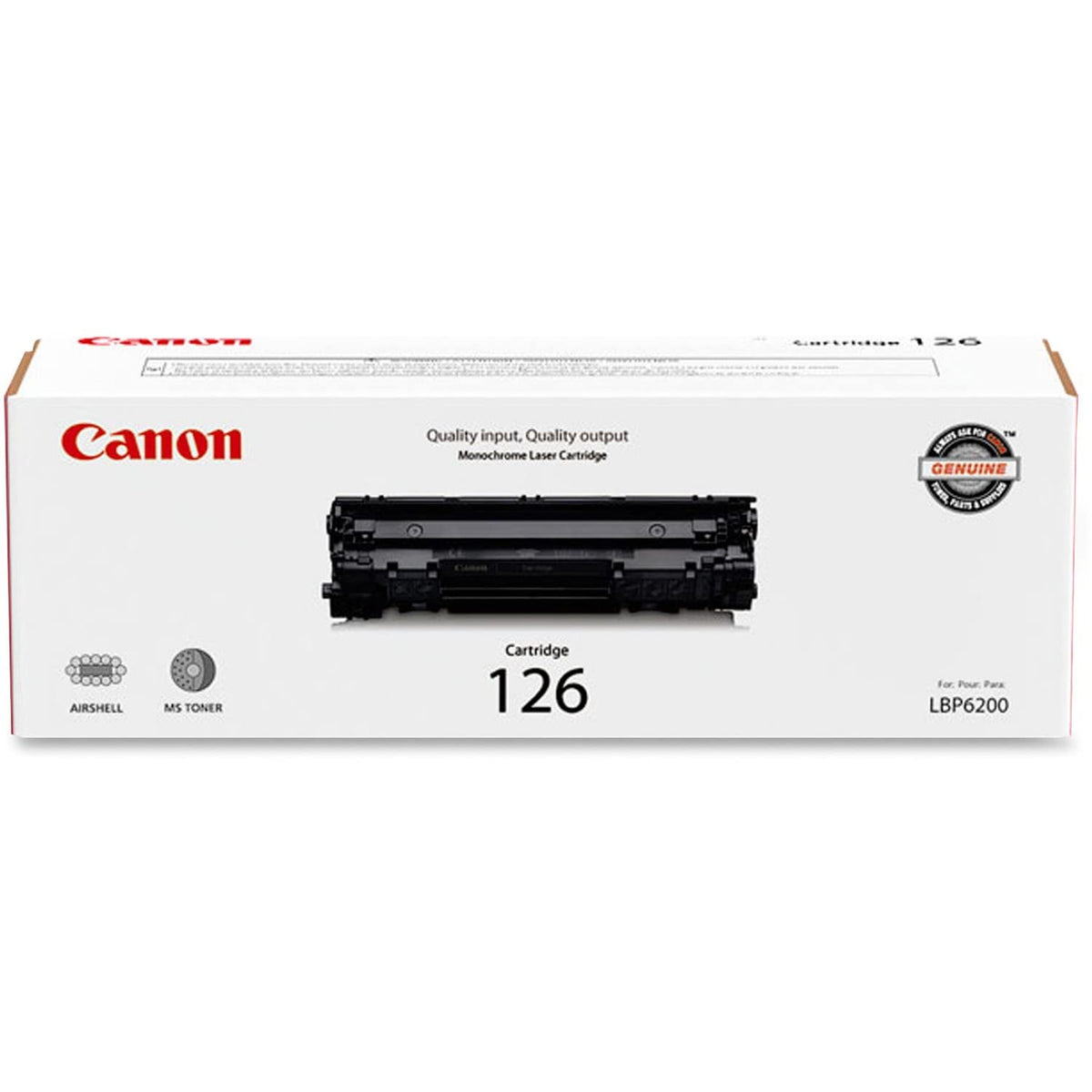 Canon 3483B001 (126) Toner Cartridge, Black - in Retail Packaging