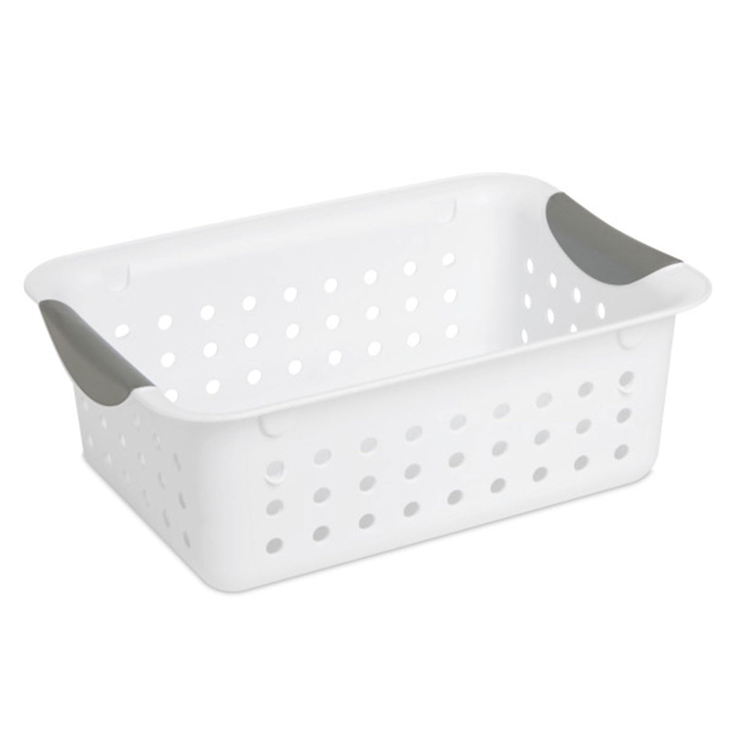 Sterilite 12-Pack Ultra Basket, Open Plastic Bins, Countertop, Cabinet and Closet Organizer, White, Small