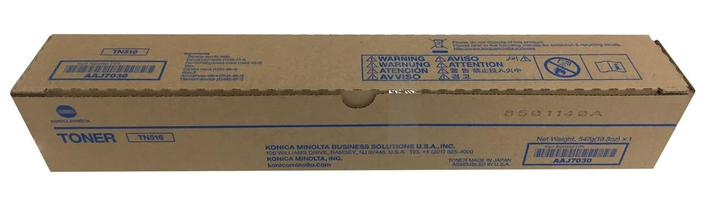 Konica Minolta AAJ7030 TN516 Black Toner Cartridge 26K