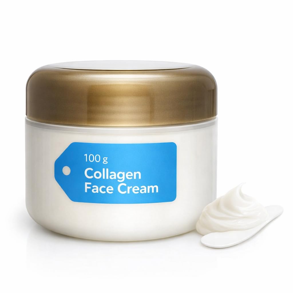 Elizavecca Green Piggy 50% Collagen Cream 100g - Volume Up Face Cream | Repair Water Cream | Big size Water Cream | Under Eye Cream for Puffiness and Bags | Shape Memory Night Cream