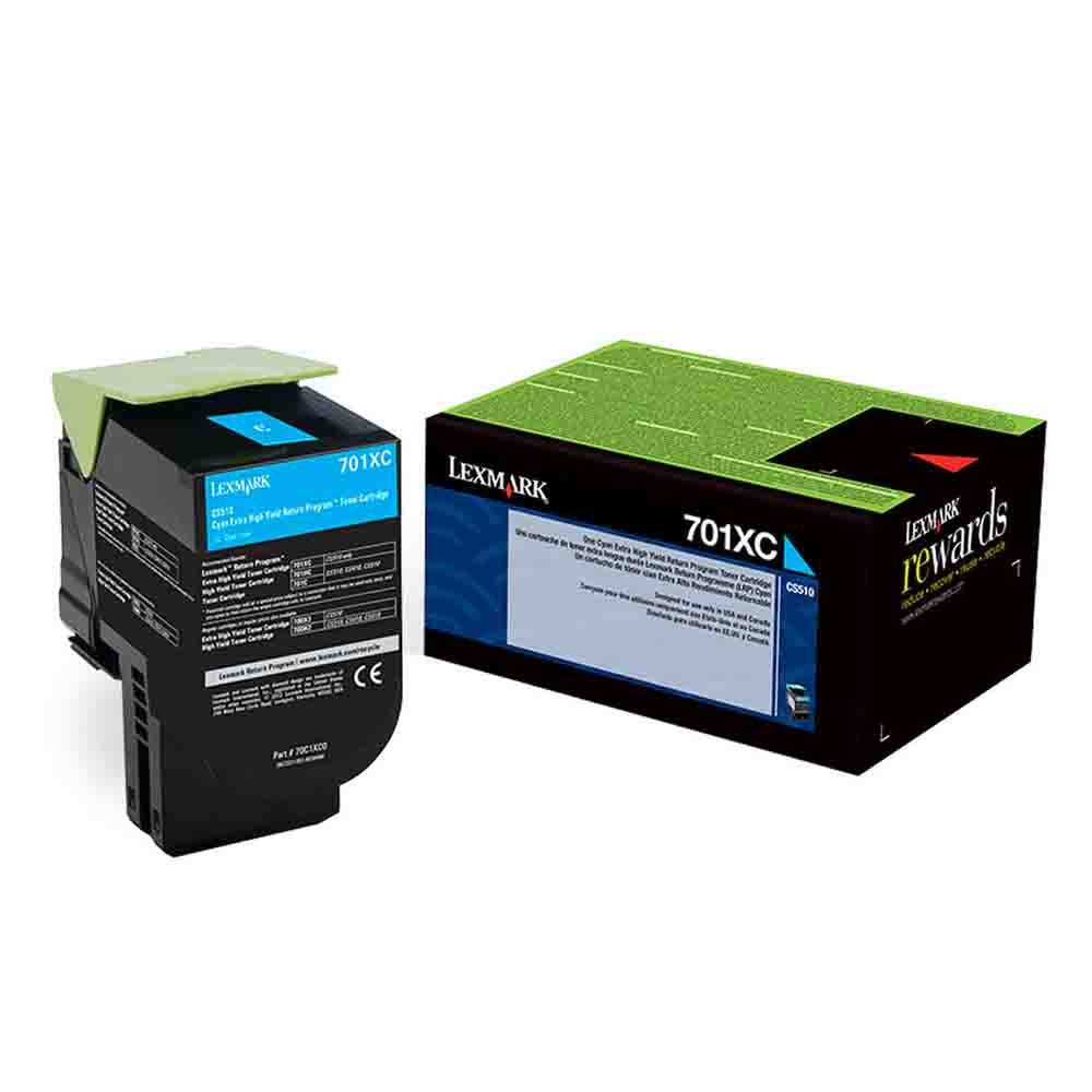 Lexmark - 70C1XC0 (LEX-701XC) Extra High-Yield Toner, 4000 Page-Yield, Cyan 70C1XC0 (DMi EA