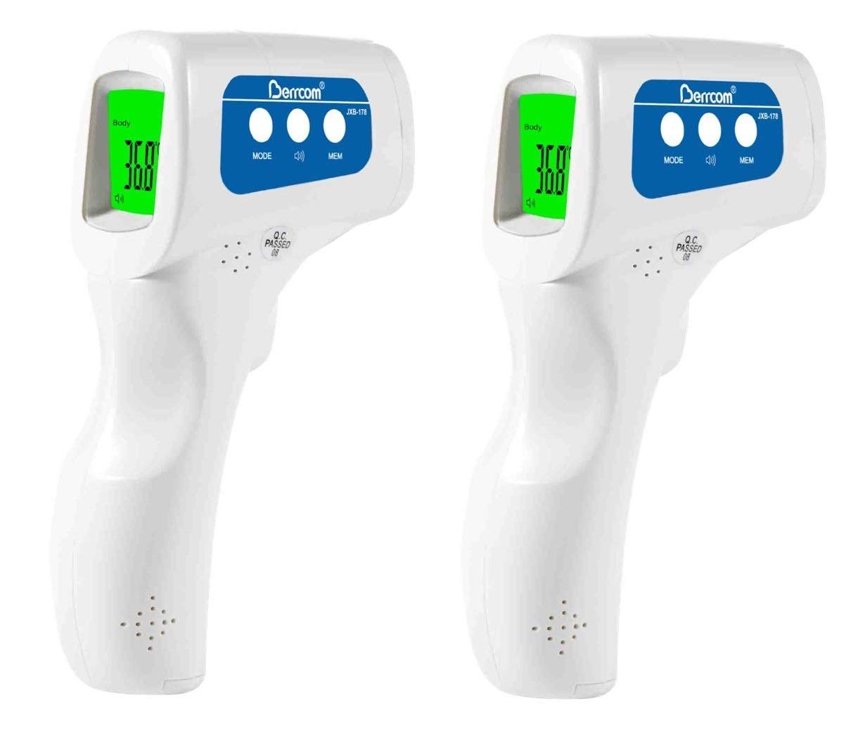 Berrcom No-Contact Infrared Forehead Thermometer Twin Pack