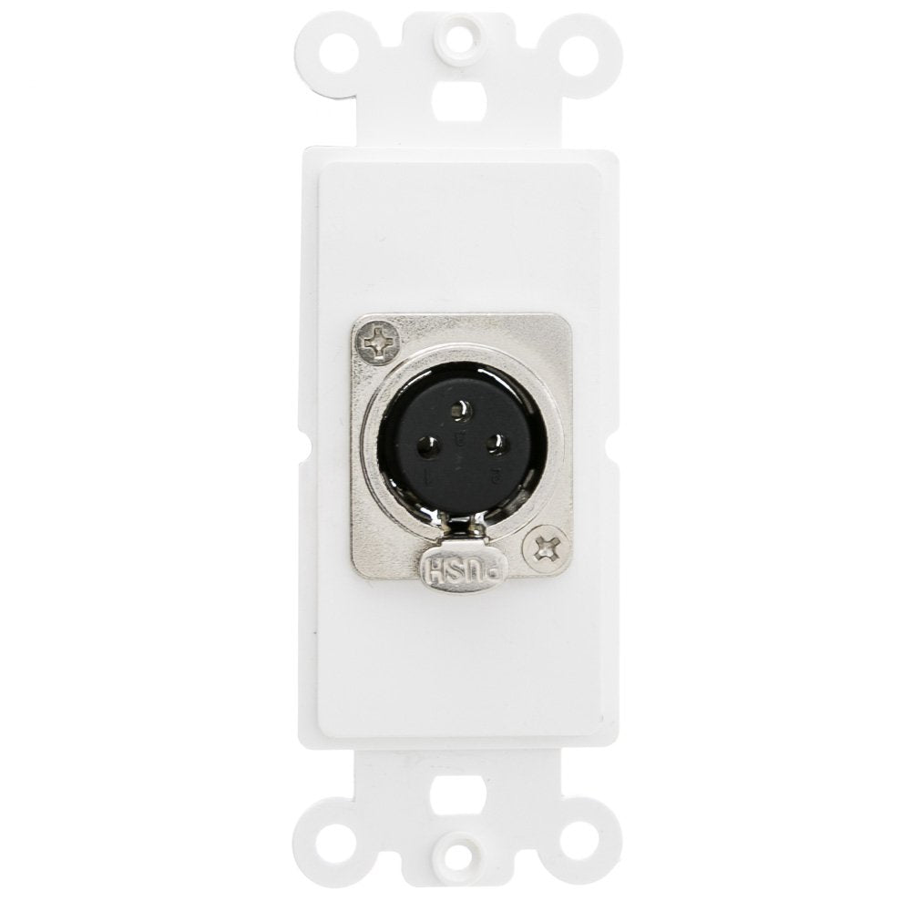 CableWholesale Decora Wall Plate Insert XLR Female