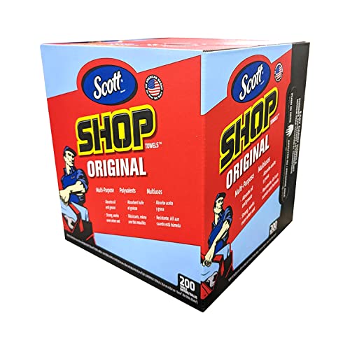 Kimberly-Clark 75190 Scott Shop Towels, 10" x 12", Blue (1 Box of 200) (Fiv? ???k)