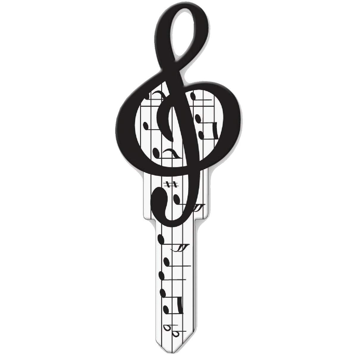 Lucky Line Key Shapes, MUSIC, House Key Blank, KW1/11, 1 Key (B125K)
