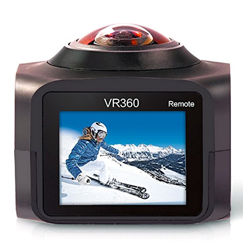 SEREE S3-BK 360 Degree VR Panoramic Camera 30fps WIFI Remote Control Sport Action Camcorder With HDMI Output (S3-BK)